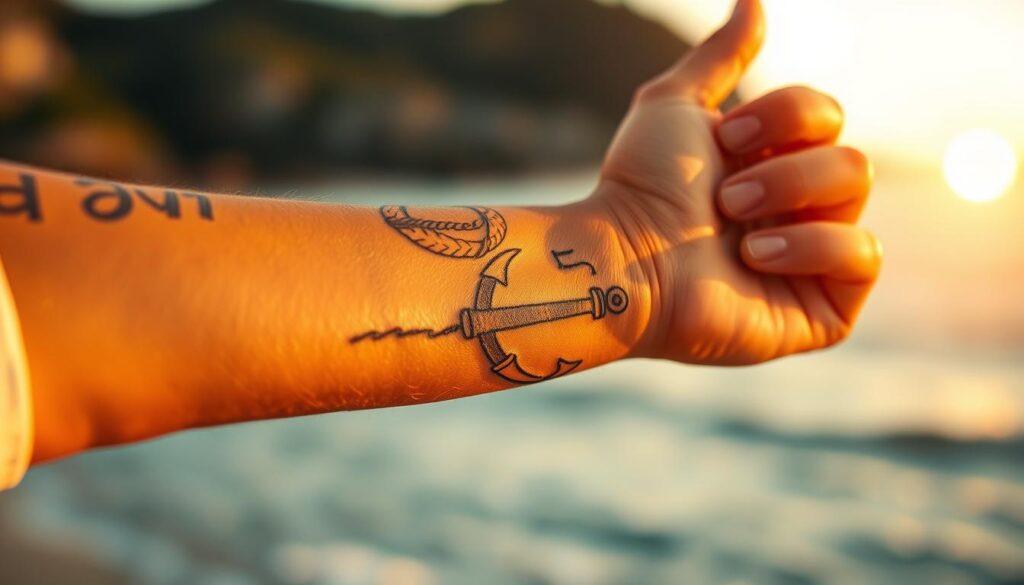 Anker-Tattoos symbolisieren Treue und Beständigkeit