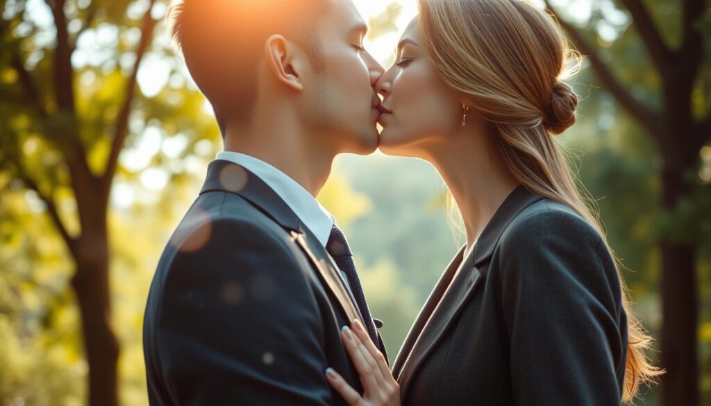 Pheromone beim Küssen