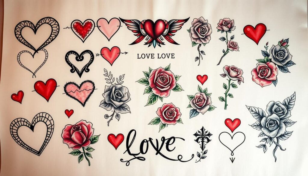 Tattoo-Stile zur Darstellung von Liebe